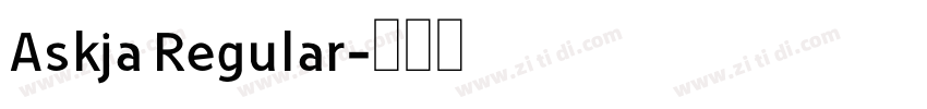 Askja Regular字体转换